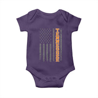 Vintage Tennessee Baby Onesie Retro Orange TN American Flag Patriotic US State