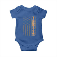 Vintage Tennessee Baby Onesie Retro Orange TN American Flag Patriotic US State