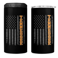 Vintage Tennessee 4 in 1 Can Cooler Tumbler Retro Orange TN American Flag Patriotic US State
