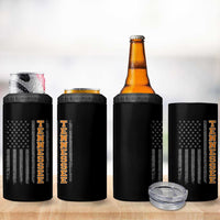 Vintage Tennessee 4 in 1 Can Cooler Tumbler Retro Orange TN American Flag Patriotic US State