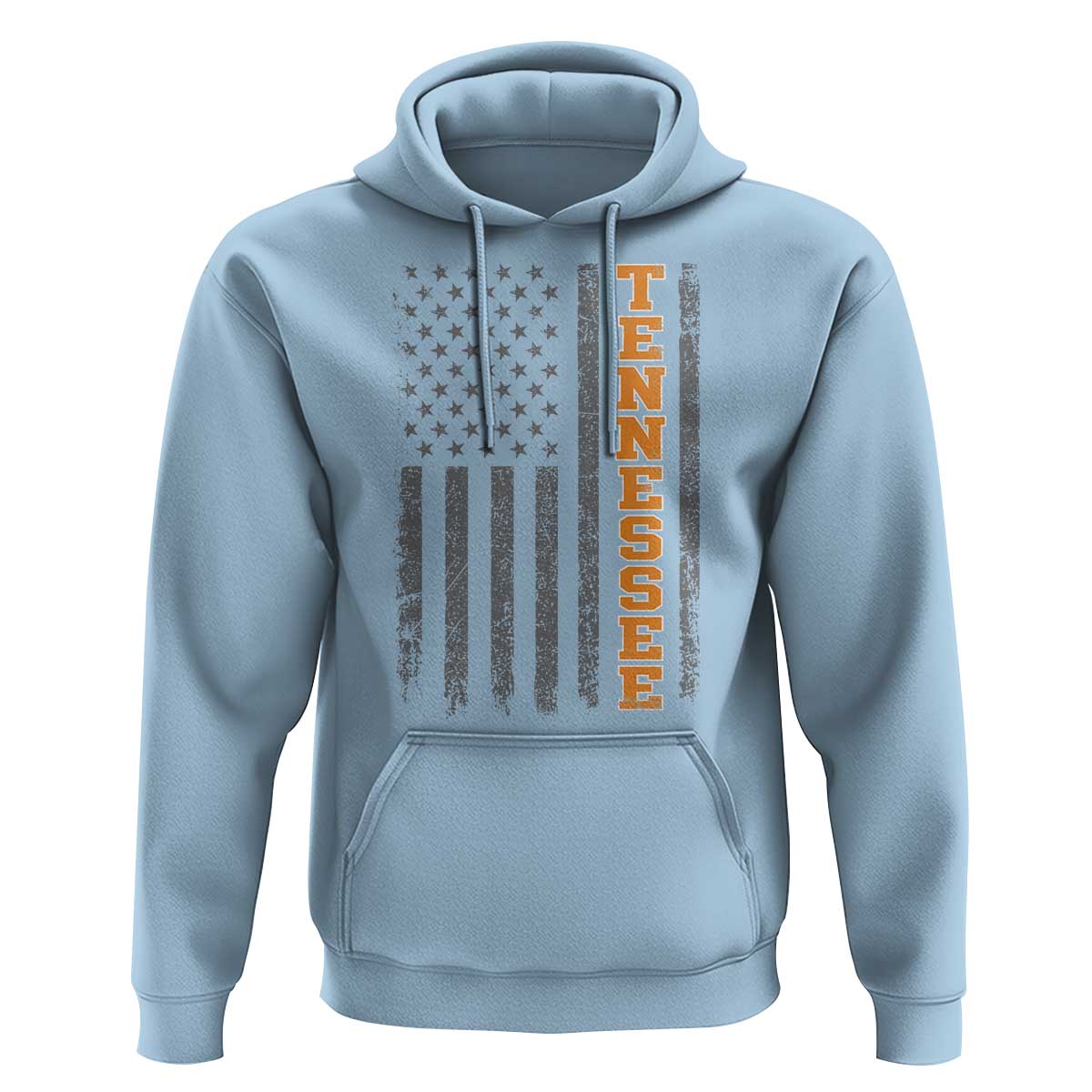 Vintage Tennessee Hoodie Retro Orange TN American Flag Patriotic US State