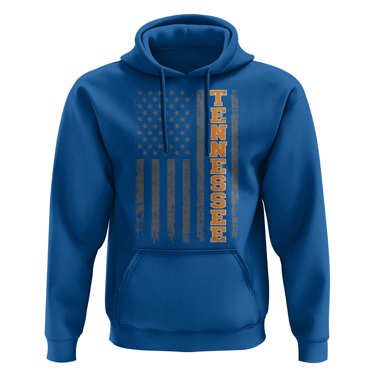 Vintage Tennessee Hoodie Retro Orange TN American Flag Patriotic US State