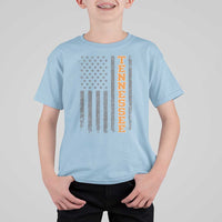 Vintage Tennessee T Shirt For Kid Retro Orange TN American Flag Patriotic US State