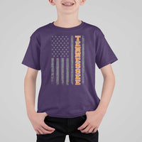 Vintage Tennessee T Shirt For Kid Retro Orange TN American Flag Patriotic US State