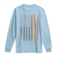 Vintage Tennessee Long Sleeve Shirt Retro Orange TN American Flag Patriotic US State
