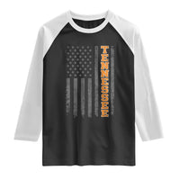 Vintage Tennessee Raglan Shirt Retro Orange TN American Flag Patriotic US State