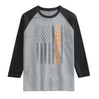 Vintage Tennessee Raglan Shirt Retro Orange TN American Flag Patriotic US State