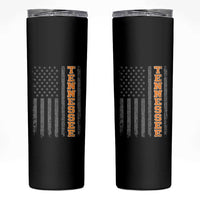 Vintage Tennessee Skinny Tumbler Retro Orange TN American Flag Patriotic US State