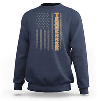 Vintage Tennessee Sweatshirt Retro Orange TN American Flag Patriotic US State