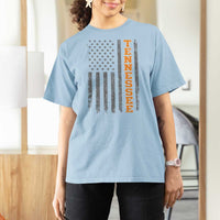 Vintage Tennessee T Shirt For Women Retro Orange TN American Flag Patriotic US State
