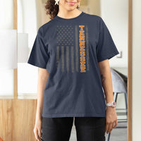 Vintage Tennessee T Shirt For Women Retro Orange TN American Flag Patriotic US State