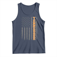 Vintage Tennessee Tank Top Retro Orange TN American Flag Patriotic US State