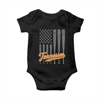 Vintage Tennessee Baby Onesie Retro Classic TN Orange Print Retro Baseball American US Flag