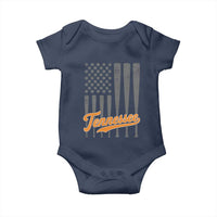 Vintage Tennessee Baby Onesie Retro Classic TN Orange Print Retro Baseball American US Flag