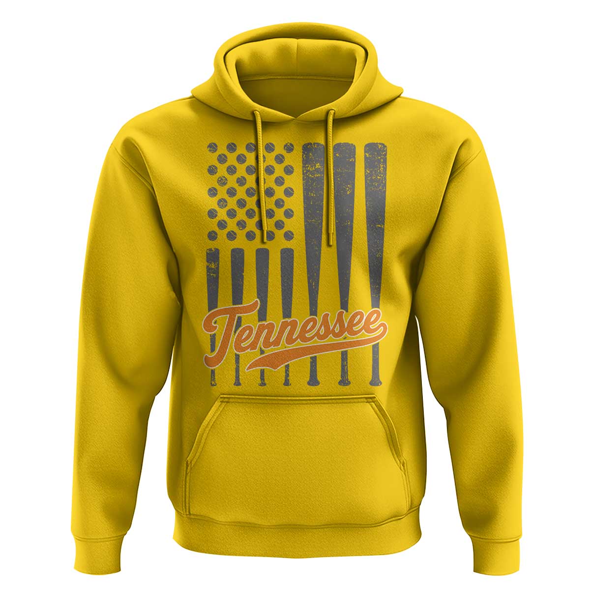 Vintage Tennessee Hoodie Retro Classic TN Orange Print Retro Baseball American US Flag TS10