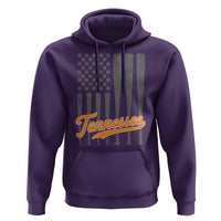 Vintage Tennessee Hoodie Retro Classic TN Orange Print Retro Baseball American US Flag