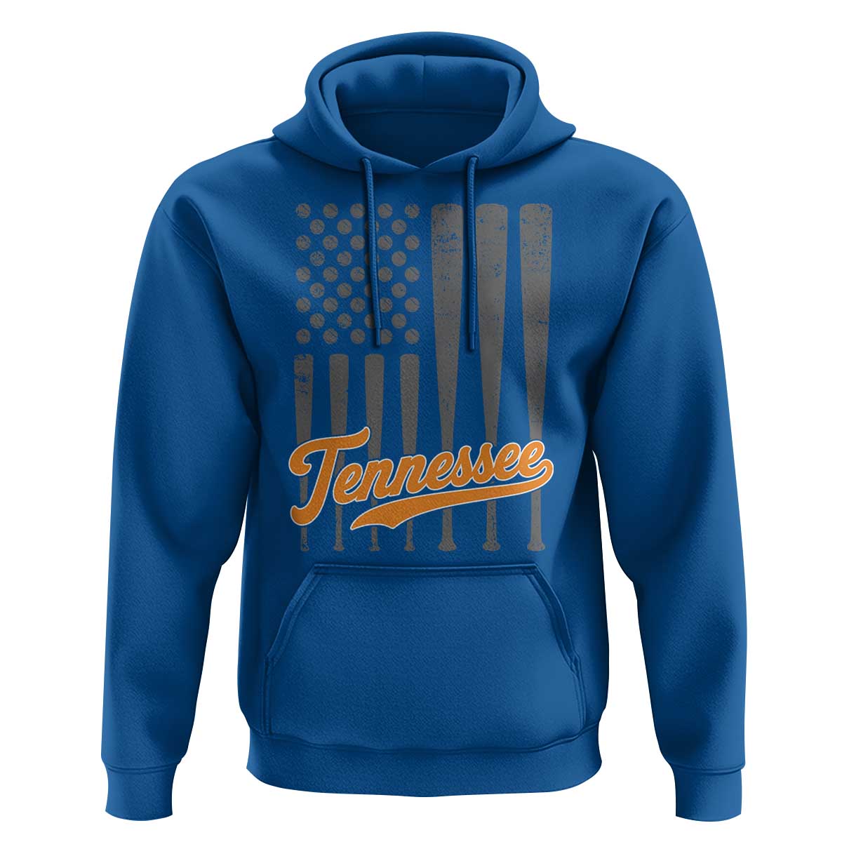 Vintage Tennessee Hoodie Retro Classic TN Orange Print Retro Baseball American US Flag