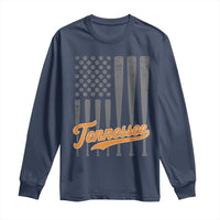 Vintage Tennessee Long Sleeve Shirt Retro Classic TN Orange Print Retro Baseball American US Flag