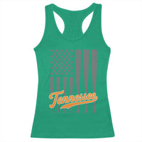 Vintage Tennessee Racerback Tank Top Retro Classic TN Orange Print Retro Baseball American US Flag