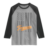 Vintage Tennessee Raglan Shirt Retro Classic TN Orange Print Retro Baseball American US Flag