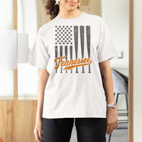 Vintage Tennessee T Shirt For Women Retro Classic TN Orange Print Retro Baseball American US Flag