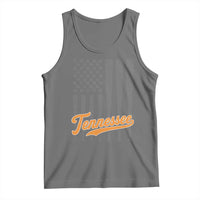 Vintage Tennessee Tank Top Retro Classic TN Orange Print Retro Baseball American US Flag