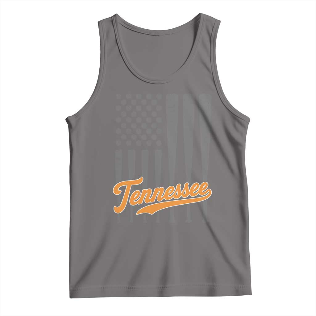 Vintage Tennessee Tank Top Retro Classic TN Orange Print Retro Baseball American US Flag