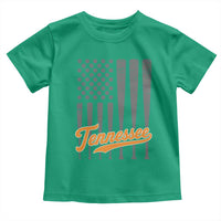 Vintage Tennessee Toddler T Shirt Retro Classic TN Orange Print Retro Baseball American US Flag