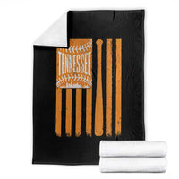 Vintage Tennessee Throw Blanket Retro Classic TN Orange Retro Baseball American US Flag