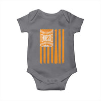 Vintage Tennessee Baby Onesie Retro Classic TN Orange Retro Baseball American US Flag