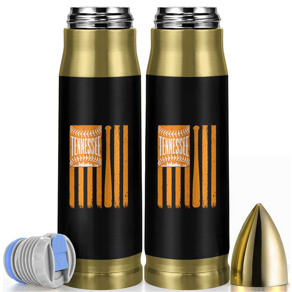 Vintage Tennessee Bullet Tumbler Retro Classic TN Orange Retro Baseball American US Flag