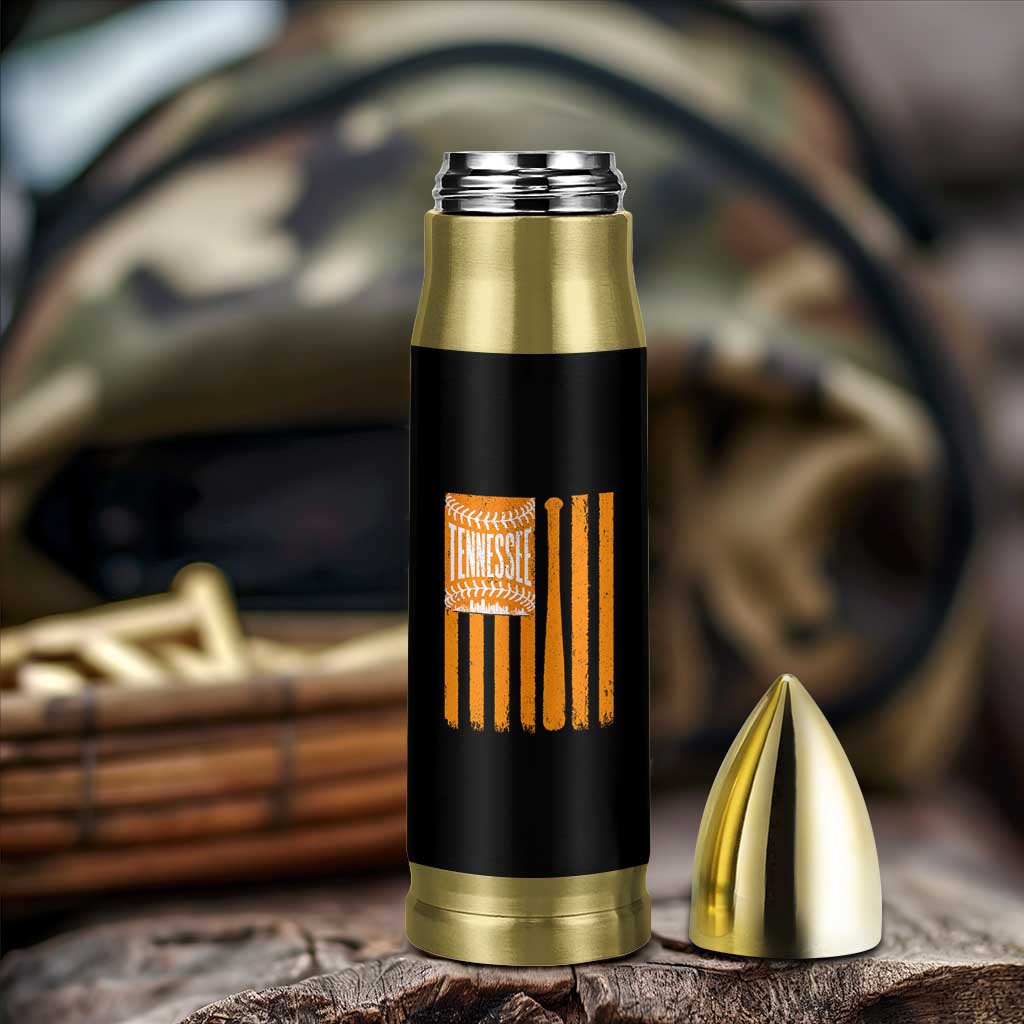 Vintage Tennessee Bullet Tumbler Retro Classic TN Orange Retro Baseball American US Flag