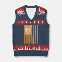 Vintage Tennessee V-Neck Knit Sweater Vest Retro Classic TN Orange Retro Baseball American US Flag