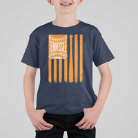Vintage Tennessee T Shirt For Kid Retro Classic TN Orange Retro Baseball American US Flag