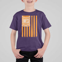 Vintage Tennessee T Shirt For Kid Retro Classic TN Orange Retro Baseball American US Flag