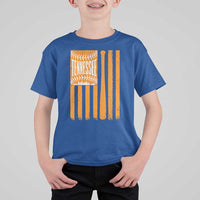 Vintage Tennessee T Shirt For Kid Retro Classic TN Orange Retro Baseball American US Flag
