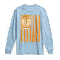 Vintage Tennessee Long Sleeve Shirt Retro Classic TN Orange Retro Baseball American US Flag
