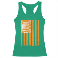Vintage Tennessee Racerback Tank Top Retro Classic TN Orange Retro Baseball American US Flag