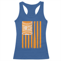 Vintage Tennessee Racerback Tank Top Retro Classic TN Orange Retro Baseball American US Flag