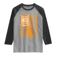 Vintage Tennessee Raglan Shirt Retro Classic TN Orange Retro Baseball American US Flag