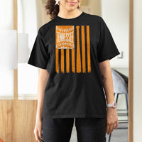 Vintage Tennessee T Shirt For Women Retro Classic TN Orange Retro Baseball American US Flag