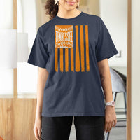 Vintage Tennessee T Shirt For Women Retro Classic TN Orange Retro Baseball American US Flag