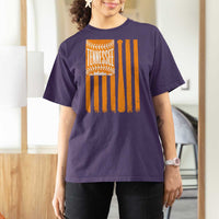 Vintage Tennessee T Shirt For Women Retro Classic TN Orange Retro Baseball American US Flag