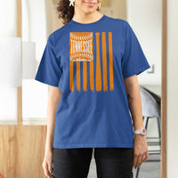 Vintage Tennessee T Shirt For Women Retro Classic TN Orange Retro Baseball American US Flag