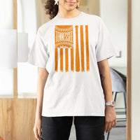 Vintage Tennessee T Shirt For Women Retro Classic TN Orange Retro Baseball American US Flag