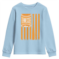 Vintage Tennessee Youth Sweatshirt Retro Classic TN Orange Retro Baseball American US Flag