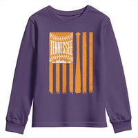Vintage Tennessee Youth Sweatshirt Retro Classic TN Orange Retro Baseball American US Flag