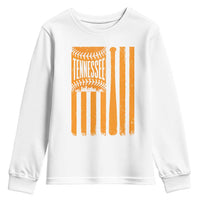 Vintage Tennessee Youth Sweatshirt Retro Classic TN Orange Retro Baseball American US Flag