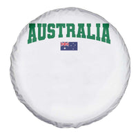 Green Yellow Australia Spare Tire Cover Down Under Team Australia Flag Varsity Lettering Soccer Fans Football Tournament