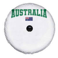Green Yellow Australia Spare Tire Cover Down Under Team Australia Flag Varsity Lettering Soccer Fans Football Tournament